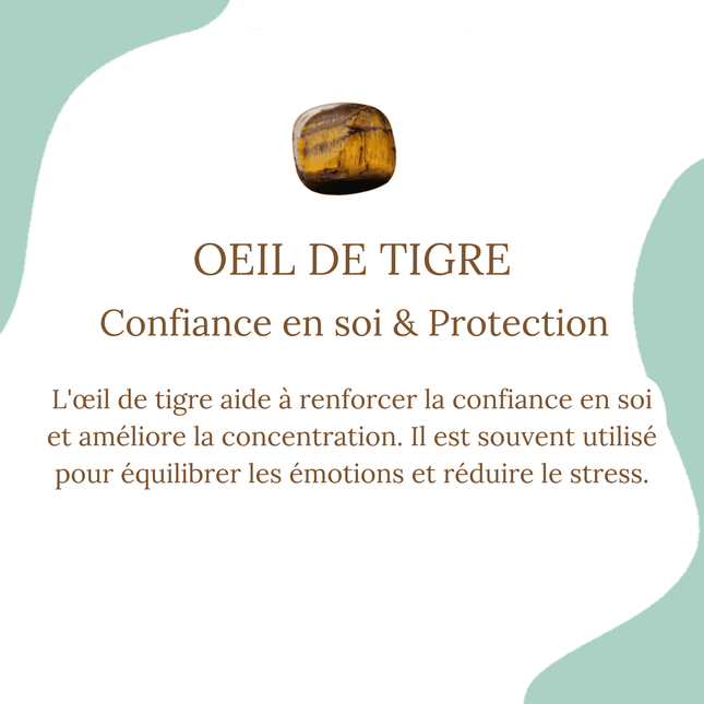 Bracelet Confiance/Protection Oeil de Tigre doré 8 mm / Catégorie AA / Afrique du Sud