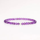 BRACELET ANTI-STRESS AMETHYSTE ET PERLE ACIER INOXYDABLE 4mm