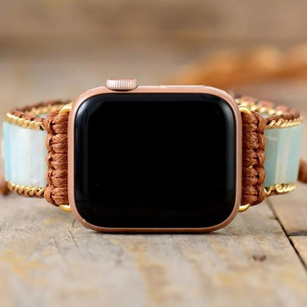 Bracelet Apple Watch en amazonite naturelle