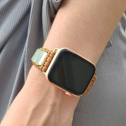 Bracelet Apple Watch en amazonite naturelle