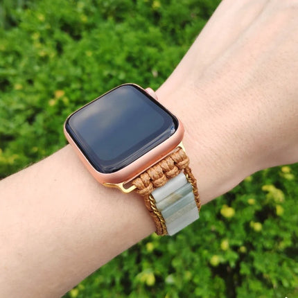 Bracelet Apple Watch en amazonite naturelle