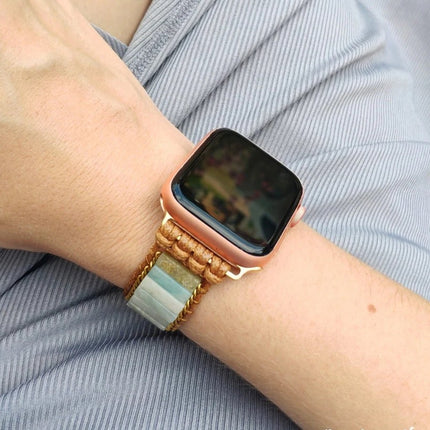 Bracelet Apple Watch en amazonite naturelle