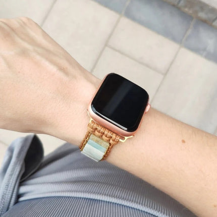 Bracelet Apple Watch en amazonite naturelle