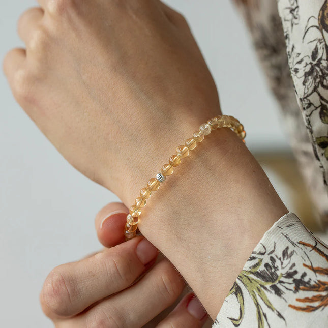 BRACELET JOIE & CONFIANCE CITRINE CHAUFEE 6MM