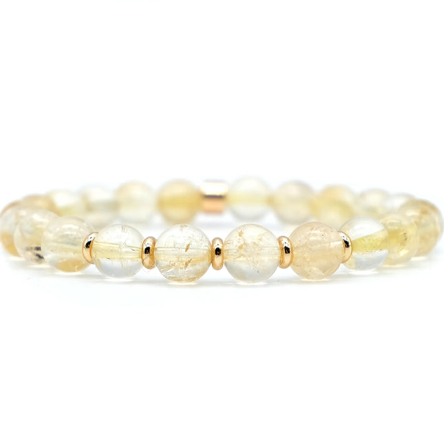 BRACELET JOIE & CONFIANCE CITRINE CHAUFEE 8MM
