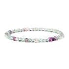 BRACELET ANTI-STRESS ET ANXIETE FLUORITE 4mm / Catégorie A / Perle acier inoxydable