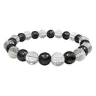 BRACELET CONCENTRATION/SOUTIEN HEMATITE ET CRISTAL DE ROCHE 8MM / CATEGORIE A /BRESIL