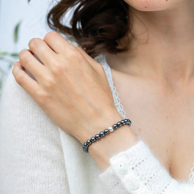 BRACELET CONCENTRATION/SOUTIEN HEMATITE 4MM