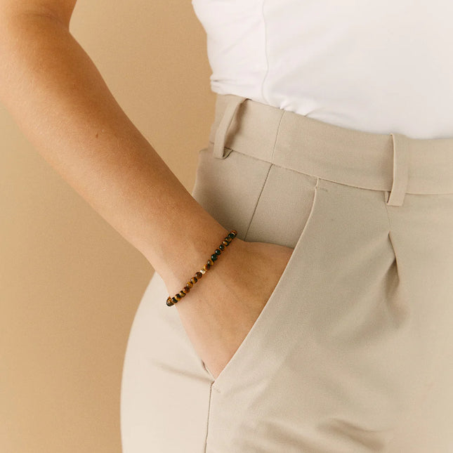 Bracelet Confiance/Protection Oeil de Tigre 4 mm