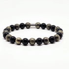 BRACELET STABILITE ET FORCE ONYX ET PYRITE 8mm / Catégorie A / Brésil