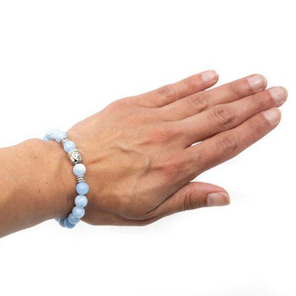 Bracelet Stabilité/Ancrage Agate bleue