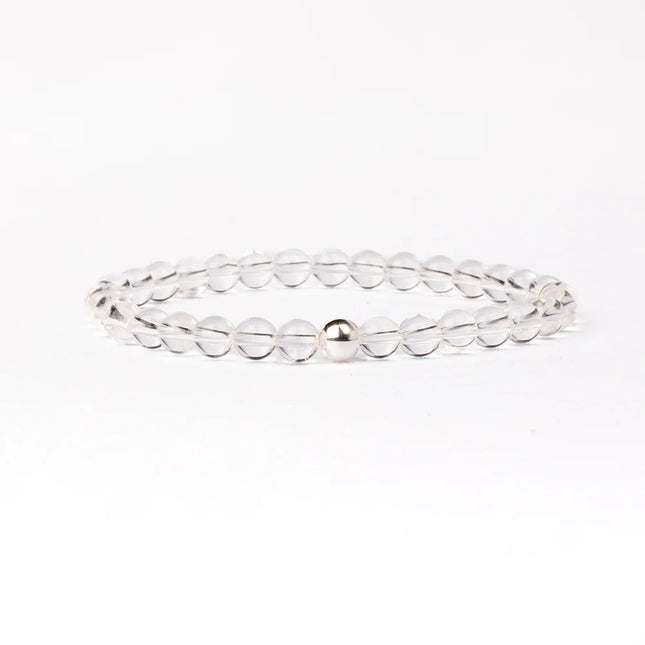 BRACELET ENERGIE ET PROTECTION CRISTAL DE ROCHE / BRESIL 4mm