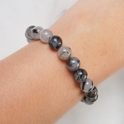 BRACELET VITALITE ET CONFIANCE EN SOI TOURMALINE QUARTZ 8MM