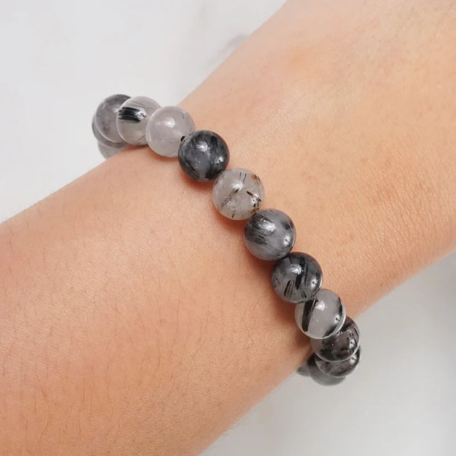 BRACELET VITALITE ET CONFIANCE EN SOI TOURMALINE QUARTZ 8MM